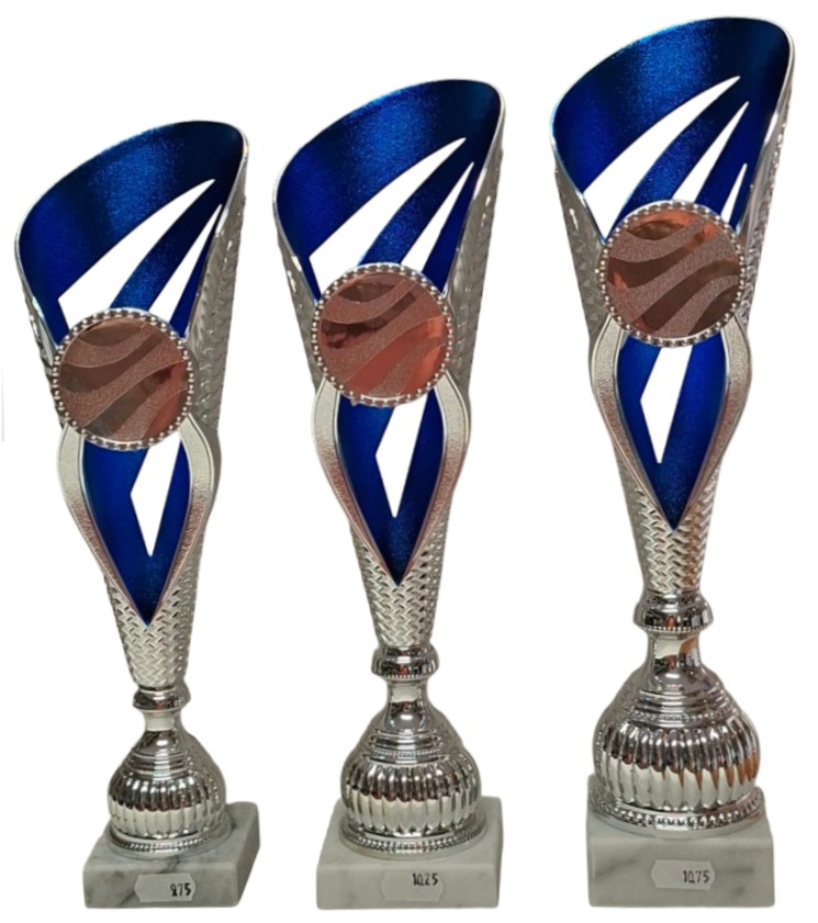 BS 2601 Kunststofbeker Blauw-Zilver mooie Cup!!